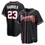 Michael Harris II #23 Atlanta Braves Fashion Replica Black Out Jersey - Black