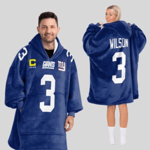 Adult R.W 3 Captain New York G Football Unisex Blanket Hoodie