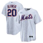 Men's New York Mets Pete Alonso  White Home Replica Player Name Jersey