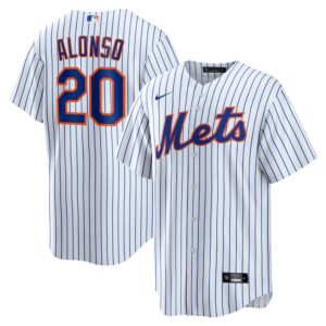 Men's New York Mets Pete Alonso  White Home Replica Player Name Jersey