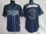 Tampa Bay Rays #3 Evan Longoria Dark Blue Stitched Jersey