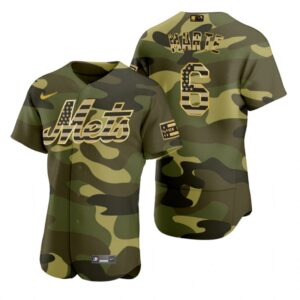 Men's New York Mets #6 Starling Marte Camo 2022 Armed Forces Day Jersey