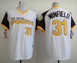 San Diego Padres #31 Dave Winfield White 1978 Turn Back The Clock Stitched Jersey