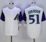 Arizona Diamondbacks #51 Randy Johnson White Hall Of Fame Cool Base Stitched Jersey