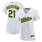 Women's Athletics Tyler Soderstrom #21 White Home Replica Jersey