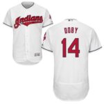 Cleveland Indians #14 Larry Doby White Flexbase Collection Stitched Jersey
