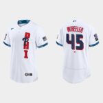 Men's Philadelphia Phillies #45 Zack Wheeler White 2021 All-Star Game Jersey