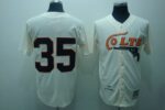 Mitchell And Ness Houston Colts #35 Joe Morgan Stitched Cream Throwback Jersey