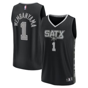 Victor Wembanyama San Antonio Spurs  Youth Fast Break Player Jersey - Statement Edition - Black