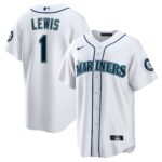 Men's Seattle Mariners Kyle Lewis  White Replica Player Name Jersey