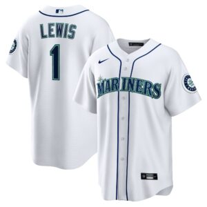 Men's Seattle Mariners Kyle Lewis  White Replica Player Name Jersey