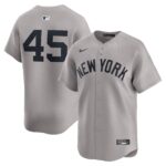 Men's New York Yankees #45 Gerrit Cole  Gray Away Limited Player Jersey