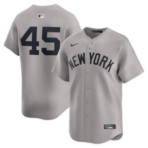 Men's New York Yankees #45 Gerrit Cole  Gray Away Limited Player Jersey