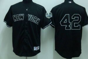 New York Yankees #42 Mariano Rivera Stitched Black Jersey