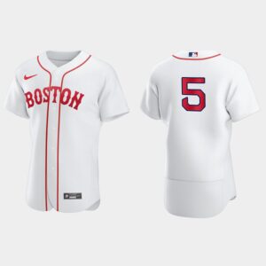 Men's Boston Red Sox #5 Enrique Hernandez 2021 Patriots' Day Flex Base Jersey - White