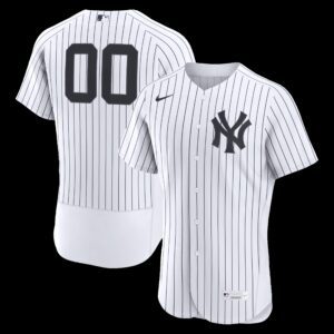 New York Yankees White Home Authentic Custom #00 Jersey