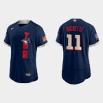 Men's Toronto Blue Jays #11 Bo Bichette Navy 2021 All-Star Game Jersey
