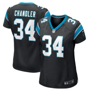 Sean Chandler Carolina Panthers  Women's Game Jersey - Black