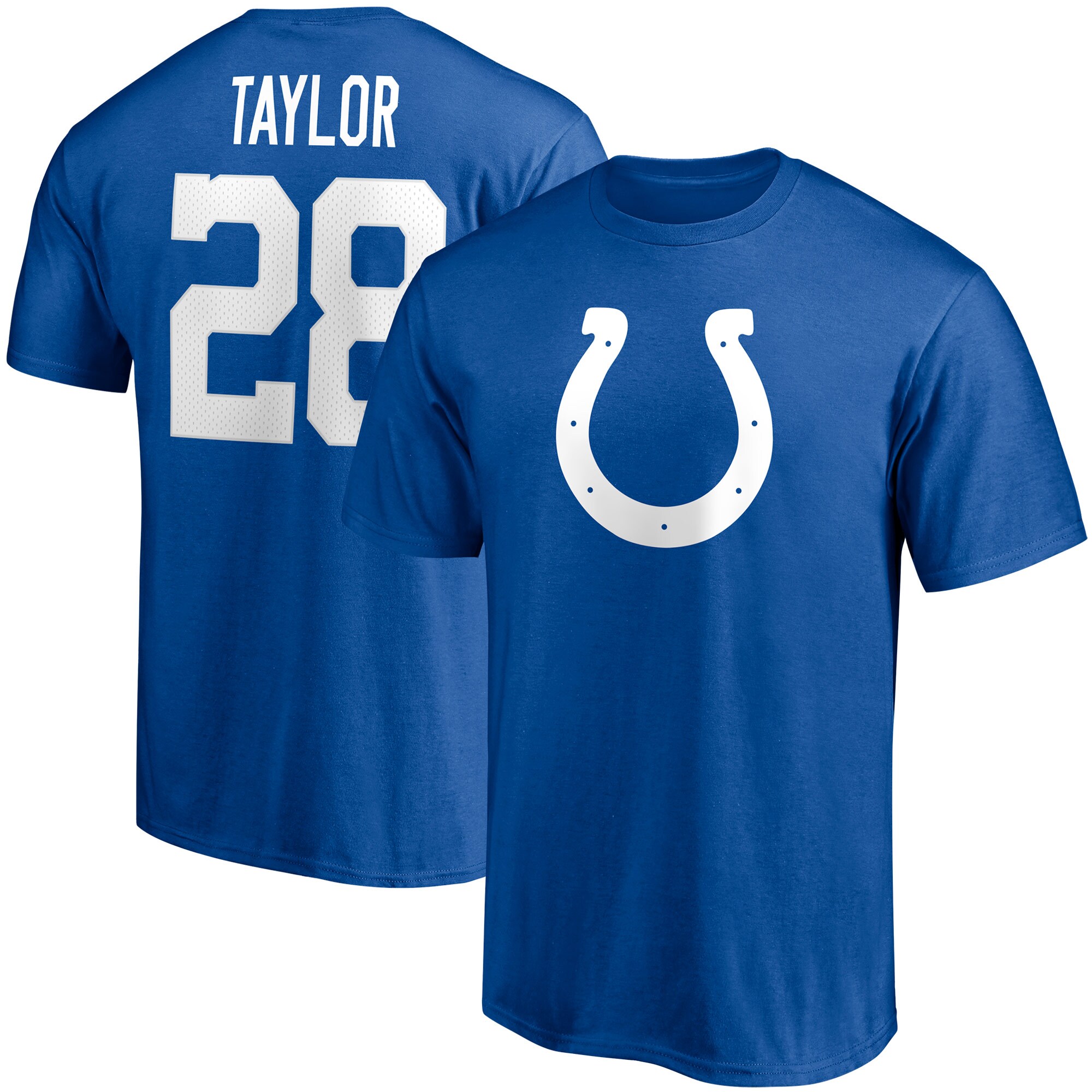 Men's Jonathan Taylor Royal Indianapolis Colts Player Icon Name & Number T-Shirt