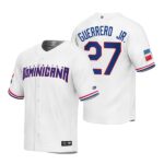 Dominican Republic Baseball Vladimir Guerrero Jr. White 2023 World Baseball Classic Replica Jersey