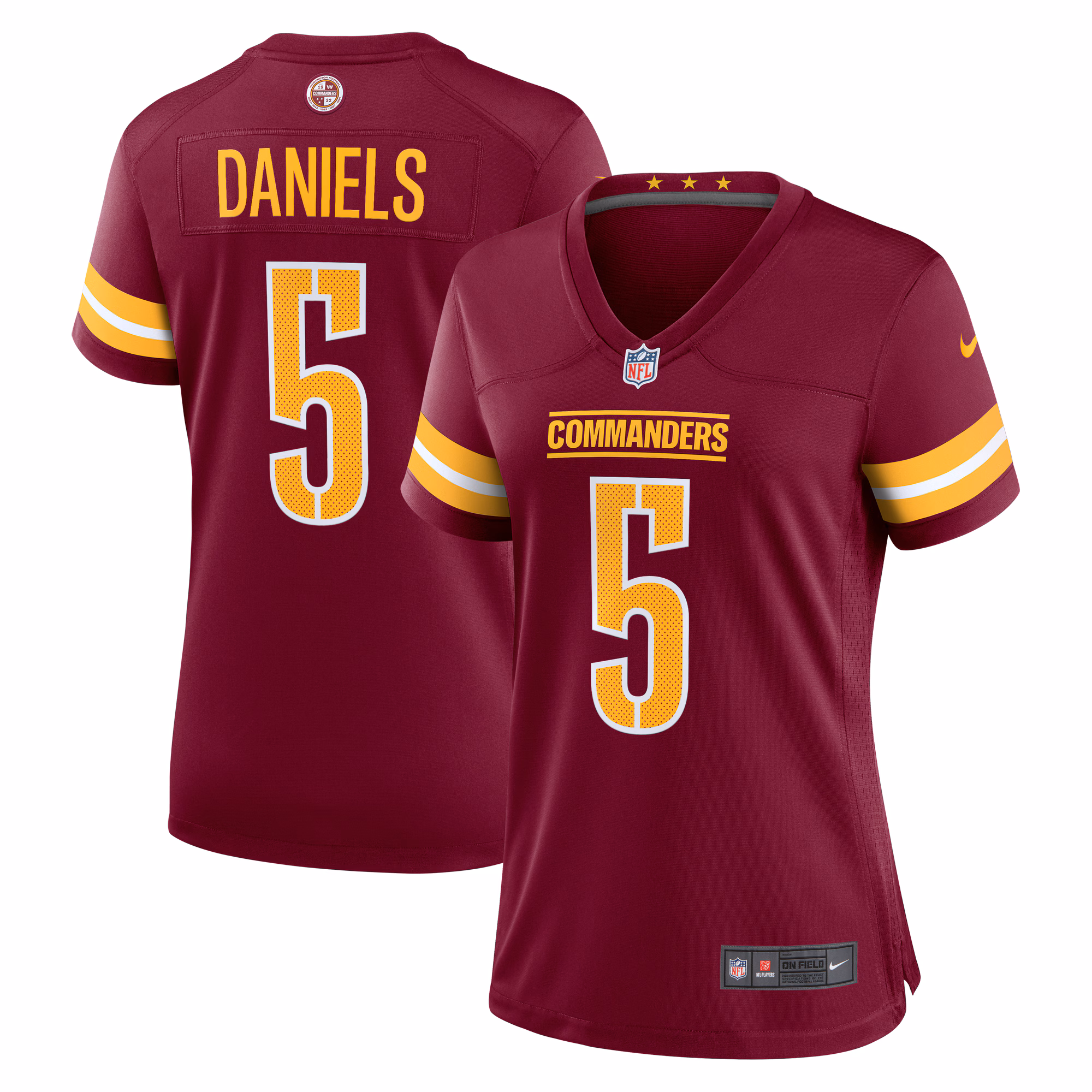 Jayden Daniels Washington Commanders Women's 2024 Draft First Round Pick Player Game Jersey - Burgundy