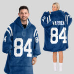 Adult 84 Indianapolis Football Unisex Blanket Hoodie