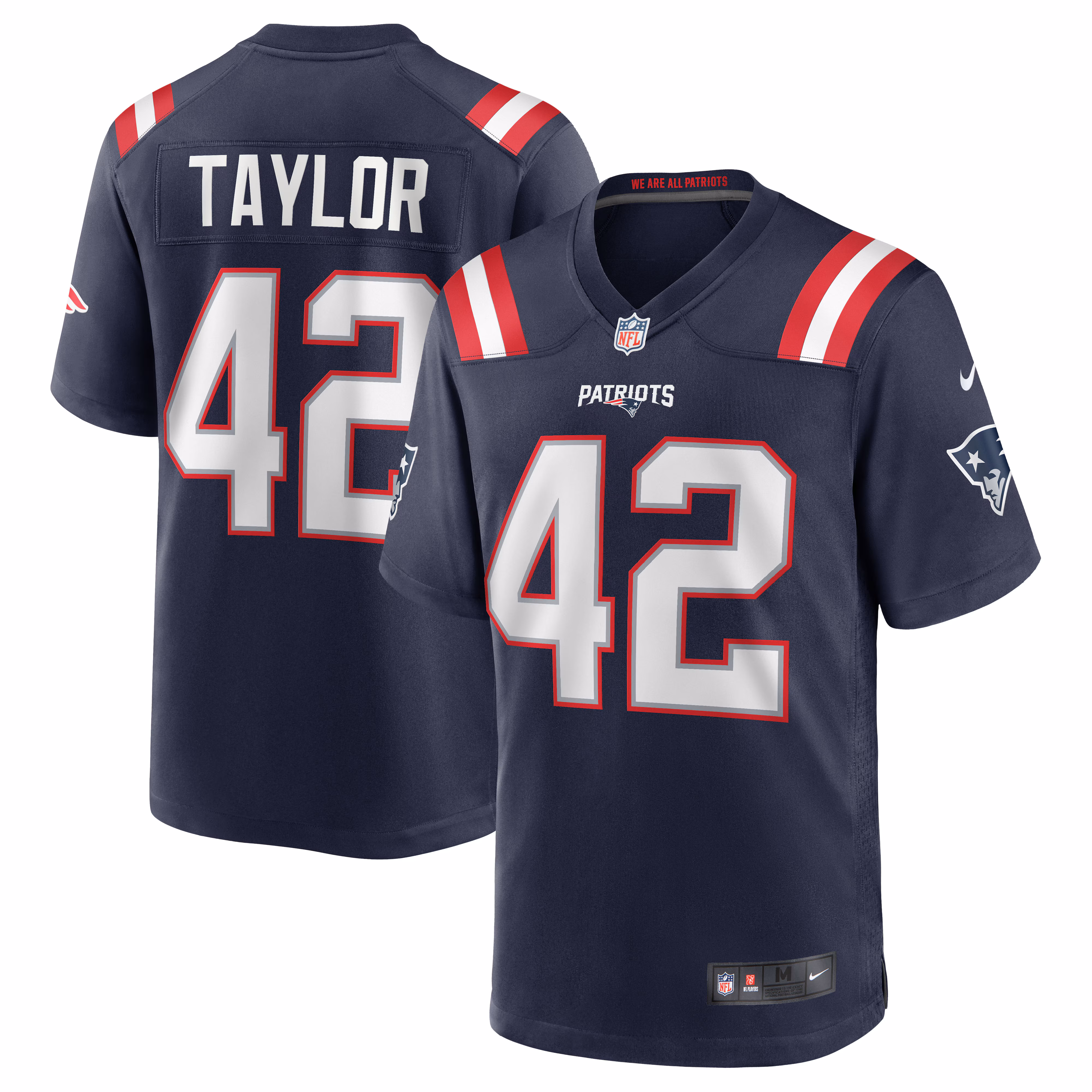 J.J. Taylor New England Patriots Team Game Jersey - Navy