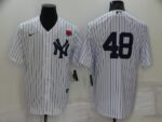Men's  New York Yankees #48 Anthony Rizzo White Cool Base Stitched Jersey