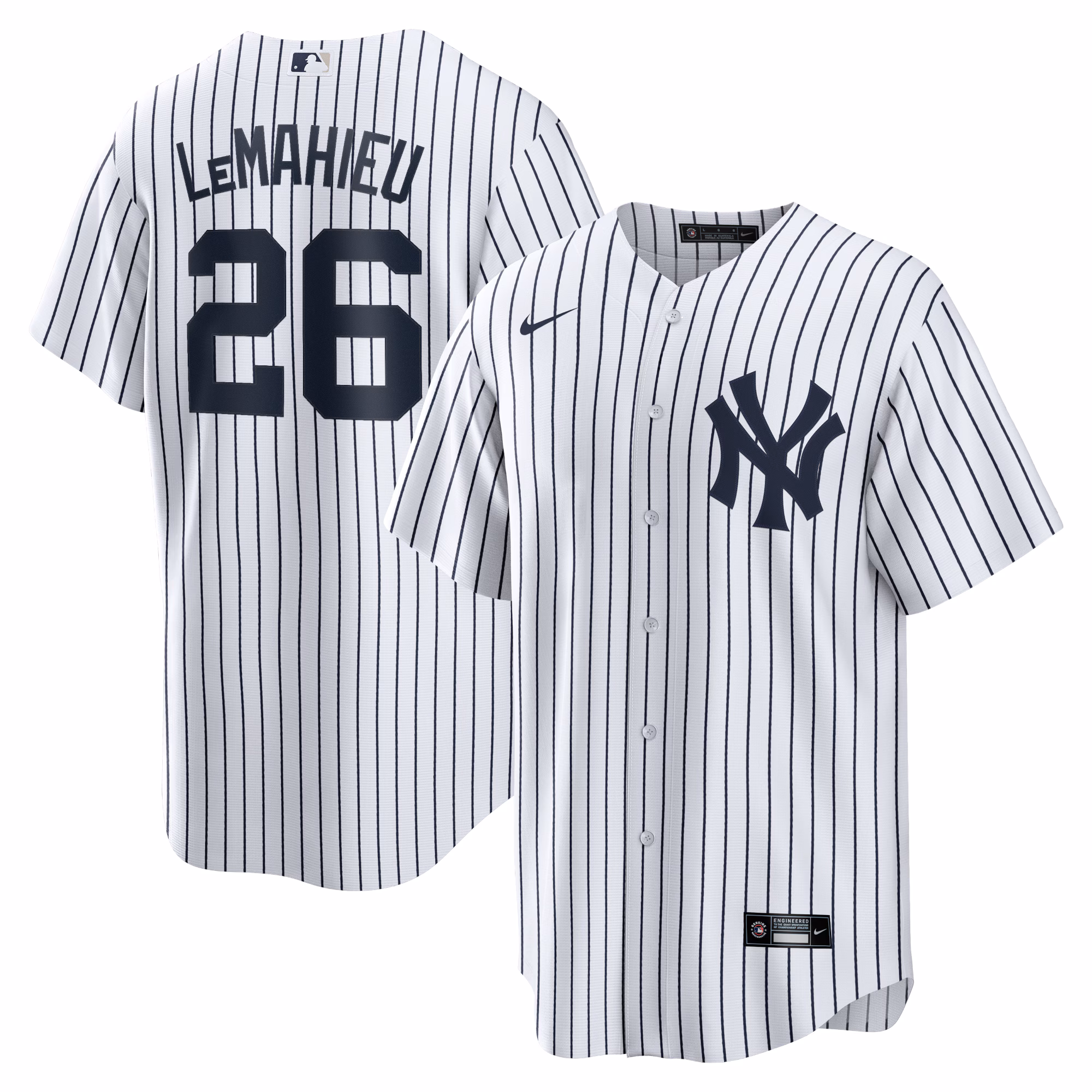 New York Yankees DJ LeMahieu #26 White Home Replica Jersey