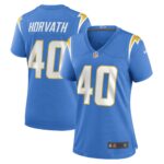 Zander Horvath Los Angeles Chargers  Women's Game Player Jersey - Powder Blue