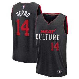 Youth Miami Heat Tyler Herro  Black 2023/24 Fast Break Jersey - City Edition