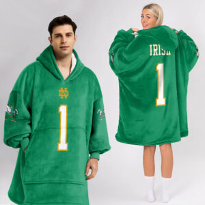 Adult 1 Notre Dame Football Unisex Blanket Hoodie
