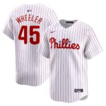 Men's Philadelphia Phillies #45 Zack Wheeler  White Home Limited Player Jersey