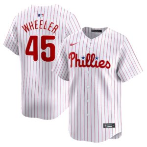 Men's Philadelphia Phillies #45 Zack Wheeler  White Home Limited Player Jersey