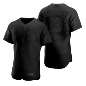 Men's New York Yankees #13 Alex Rodriguez Black  Flexbase Fashion Jersey