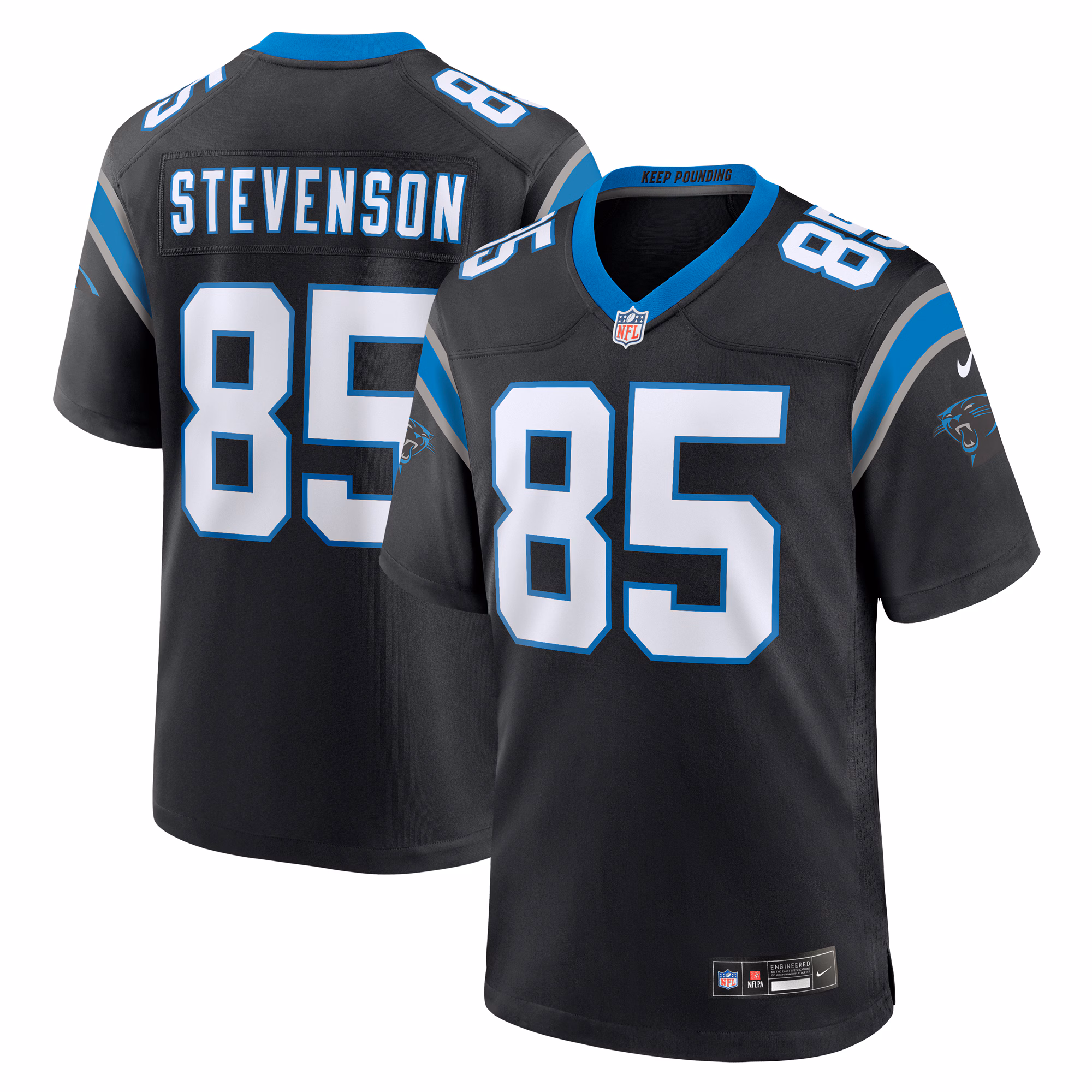 Marquez Stevenson Carolina Panthers Team Game Jersey -  Black