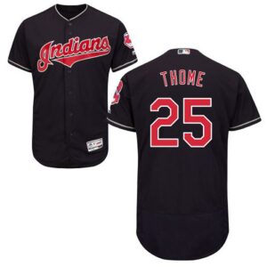 Cleveland Indians #25 Jim Thome Navy Blue Flexbase Collection Stitched Jersey