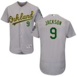 Oakland Athletics #9 Reggie Jackson Grey Flexbase Collection Stitched Jersey