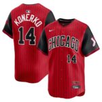 Men's Chicago White Sox #14 Paul Konerko  Red/Black 2025 City Connect Retired Player Jersey