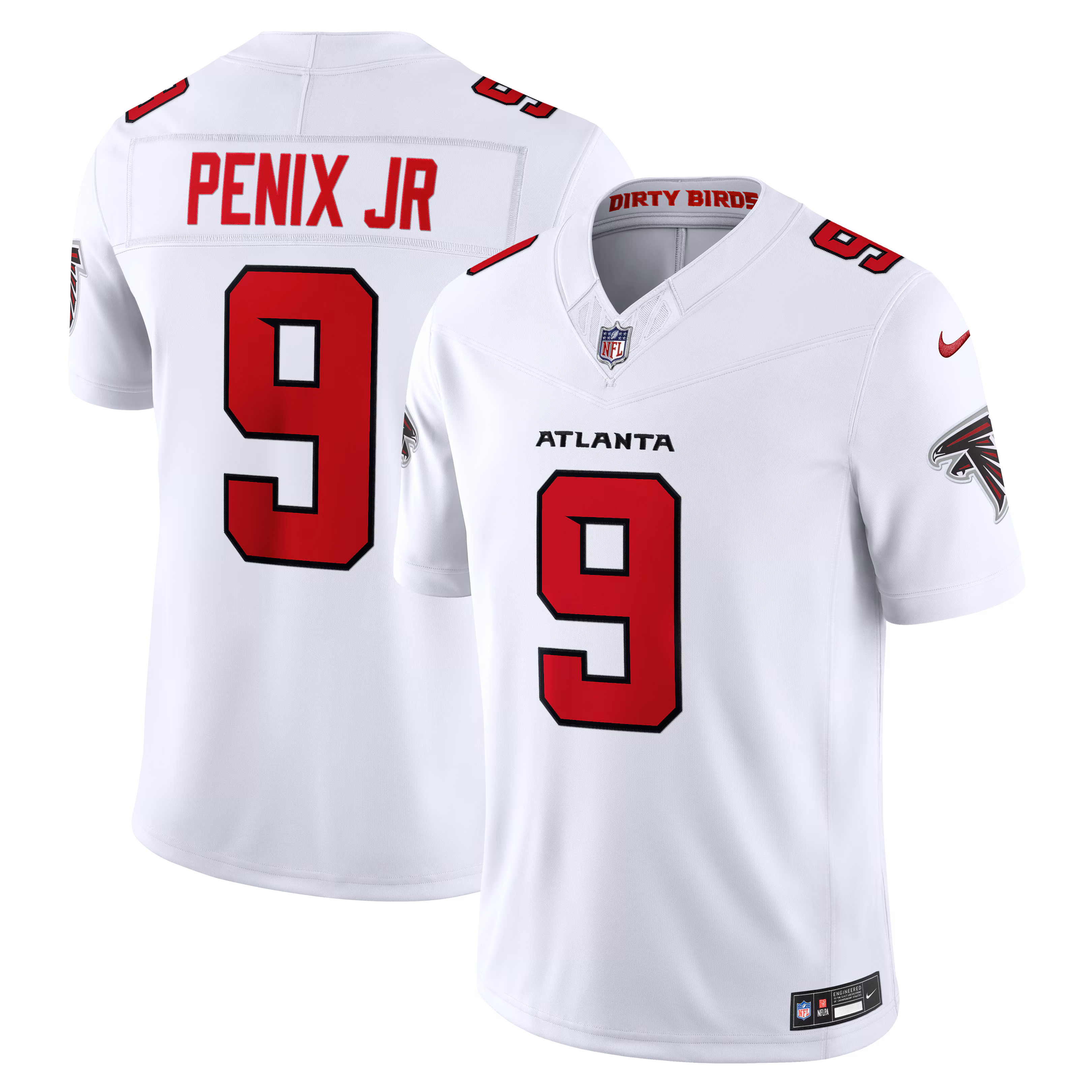 Atlanta Falcons Michael Penix Jr. #9 White Vapor F.U.S.E. Sewn Down Limited Jersey