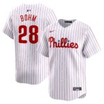 Men's Philadelphia Phillies #28 Alec Bohm  White Home Limited Player Jersey