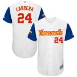 Team Venezuela #24 Miguel Cabrera White 2017 World Baseball Classic Stitched Jersey