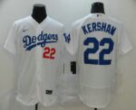 Men's Los Angeles Dodgers #22 Clayton Kershaw White Stitched Flex Base  Jersey