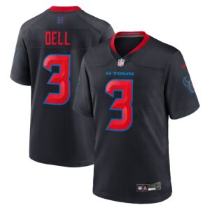 Tank Dell #3 Houston Texans  Navy 2nd Alternate Game Jersey