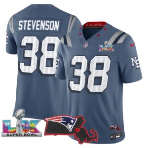 Rhamondre Stevenson #38 New England Patriots Super Bowl LX Patch Vapor Limited Game Jersey - All Stitched