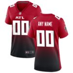 Women's Atlanta Falcons Red Alternate Custom #00 Game Jersey