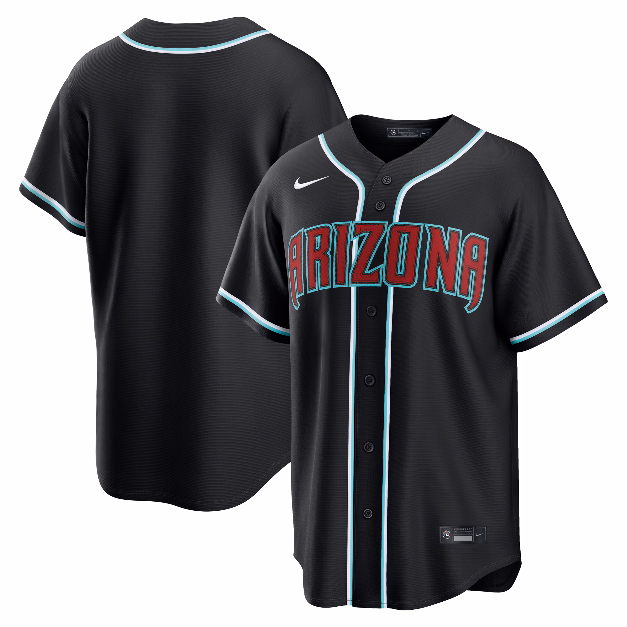 Team Arizona Diamondbacks Fashion Replica Black Out Jersey