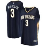 C.J. McCollum New Orleans Pelicans  Youth 2021/22 Fast Break Replica Player Jersey Navy - Icon Edition