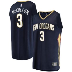 C.J. McCollum New Orleans Pelicans  Youth 2021/22 Fast Break Replica Player Jersey Navy - Icon Edition