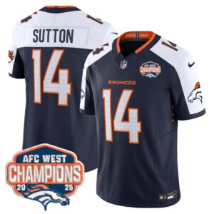 Courtland Sutton #14 Denver Broncos DEN AFC West Champions Patch Vapor Limited Jersey V2 - All Stitched